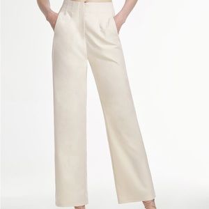 The Commense High Waisted Cropped Straight Leg Trousers Size Small